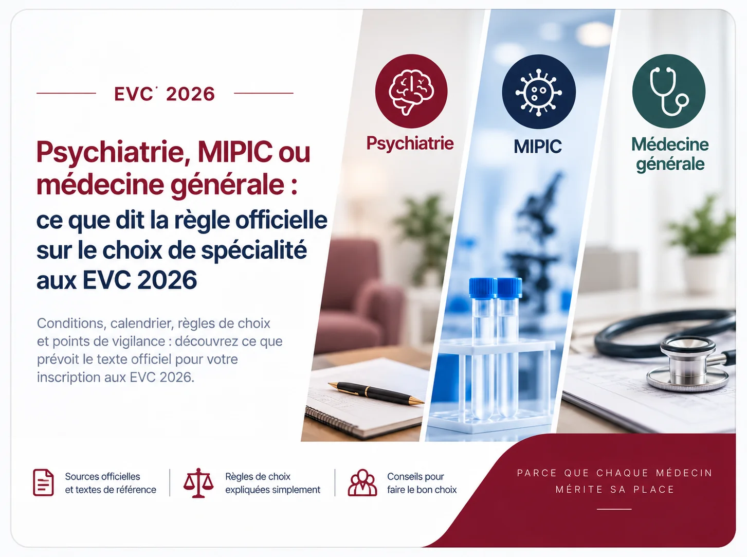 EVC 2026 : psychiatrie, MIPIC ou médecine générale, comment choisir