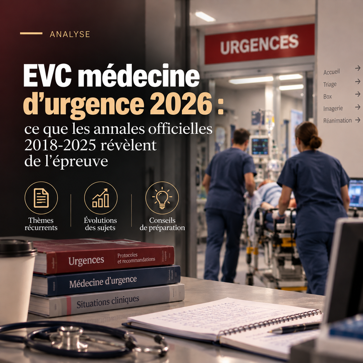 EVC médecine d'urgence 2026 : ce que les annales officielles 2018-2025 révèlent de l'épreuve