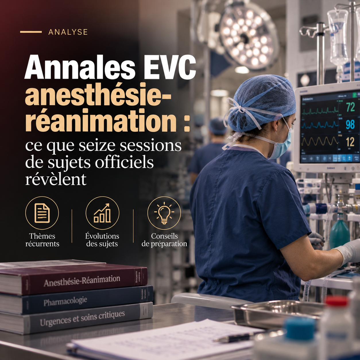 Annales EVC anesthésie-réanimation 2009-2025 : analyse