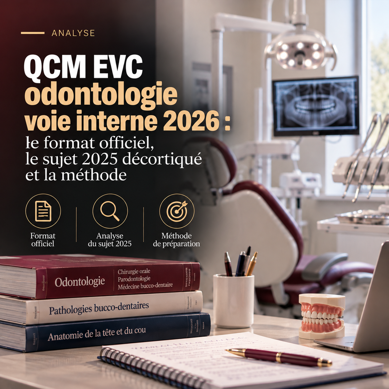 QCM EVC odontologie voie interne 2026 : format et méthode